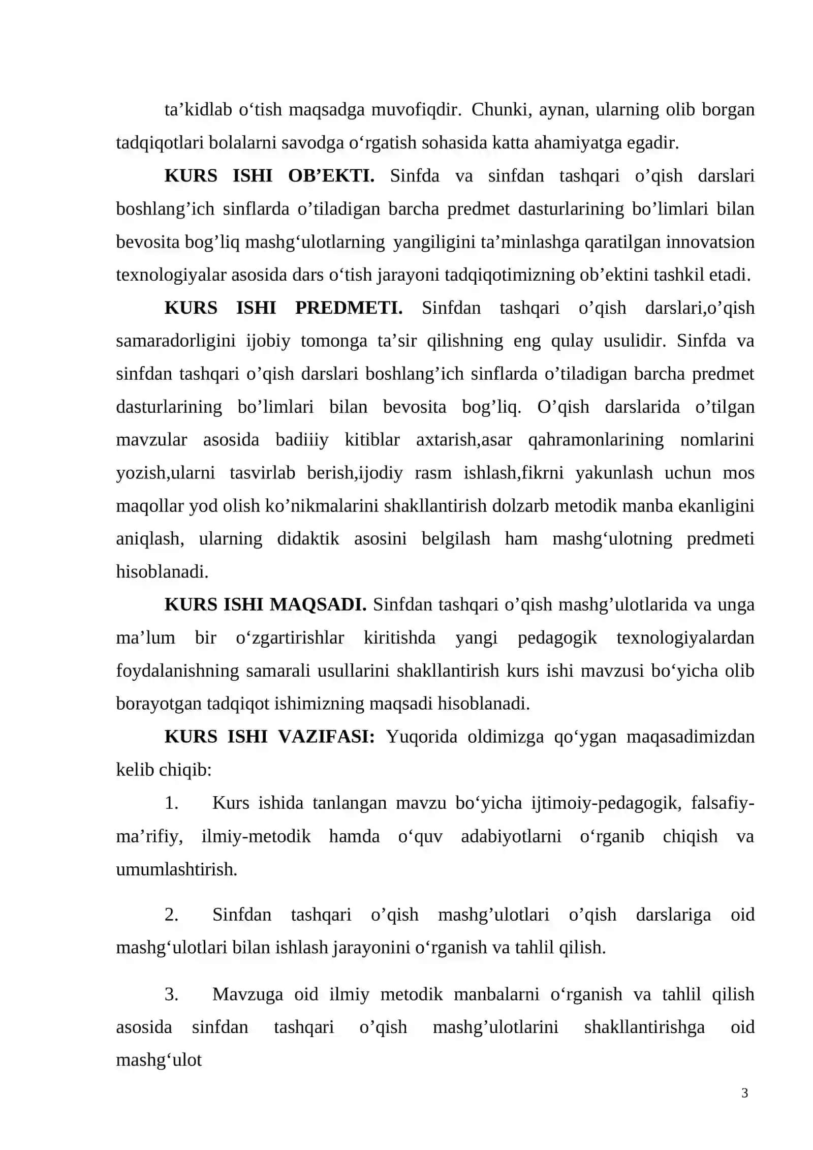 SAVOD O’RGATISH DAVRIDA SINFDAN TASHQARI O’QISH MASHG’ULOTLARI 3