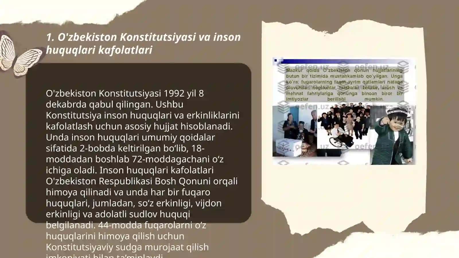 O'zbekistonda inson huquqlari va erkinliklari kafolatining yaratilishi 3