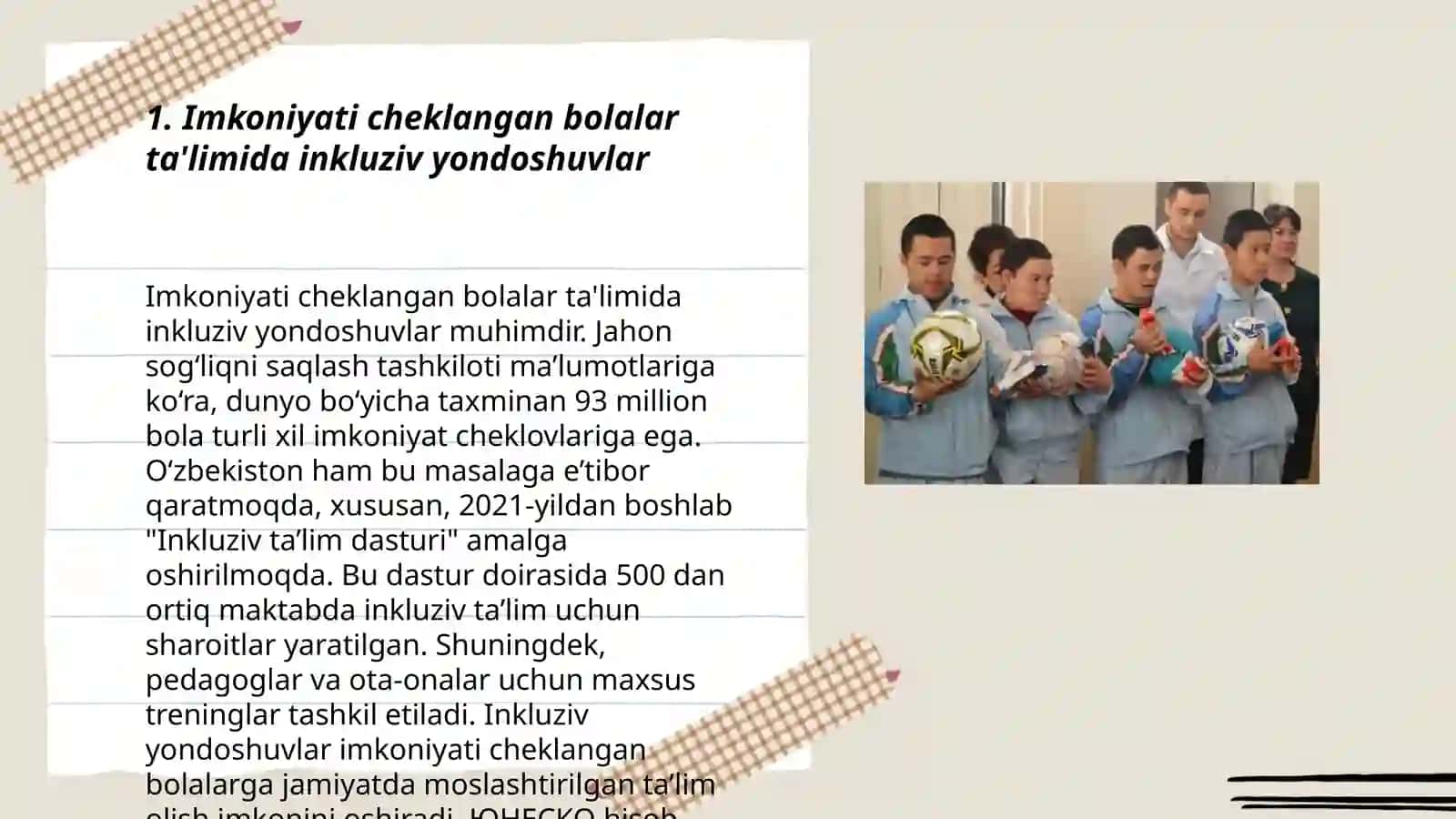 Imkoniyati cheklangan,uzoq muddat davolanishga muhtoj bolalar ta'limi bo'yicha chet el tajribasi 3