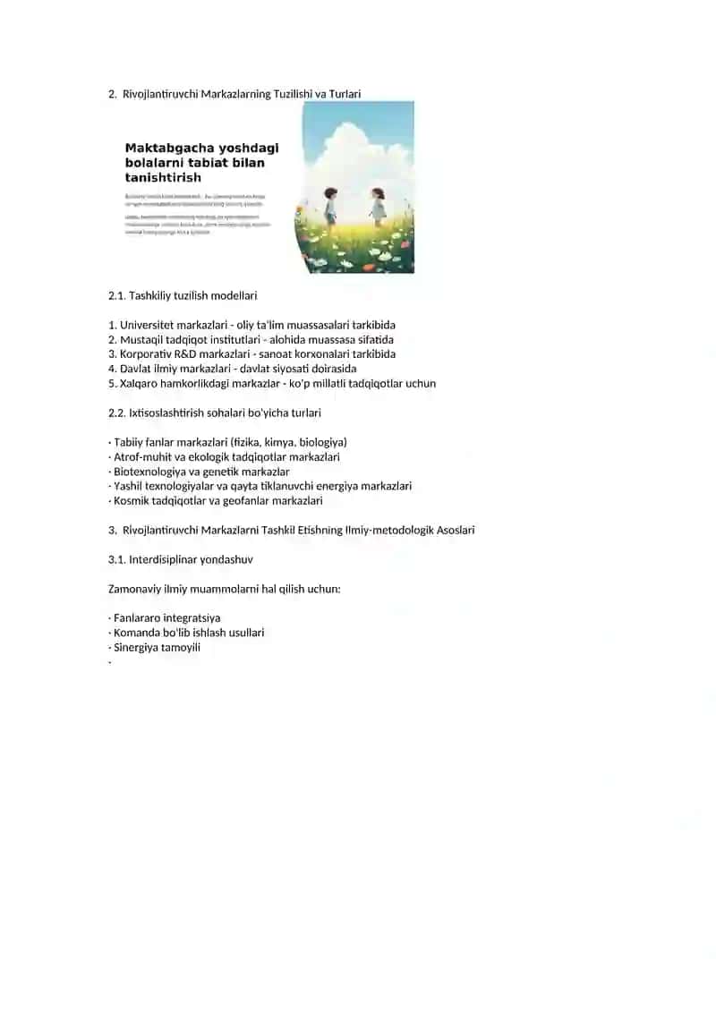 Rivojlantiruvchi Markazlarni Tashkil Etish 3