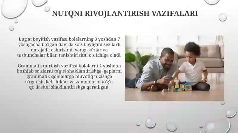 Nutqni rivojlantirish vazifalari 3