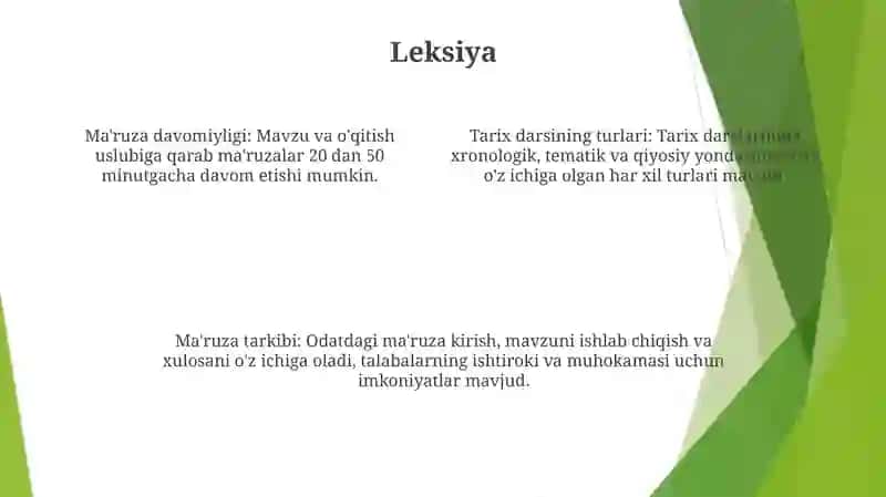 Tarix Darsi Turlari Va Tuzilishi 3