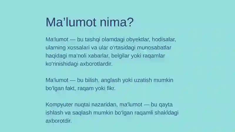 Oddiy turdagi ma’lumotlarni mashinada taqdim etish 3