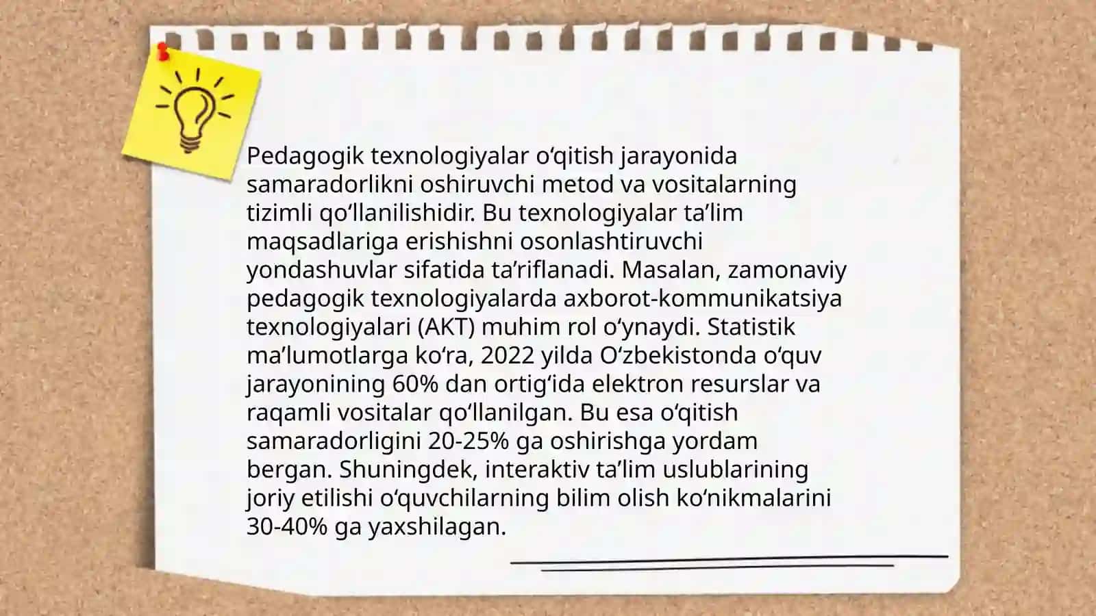 O'quv tarbiya jarayonini tashkil etish va samarali boshqarish asosida pedagogik texnologiya 3