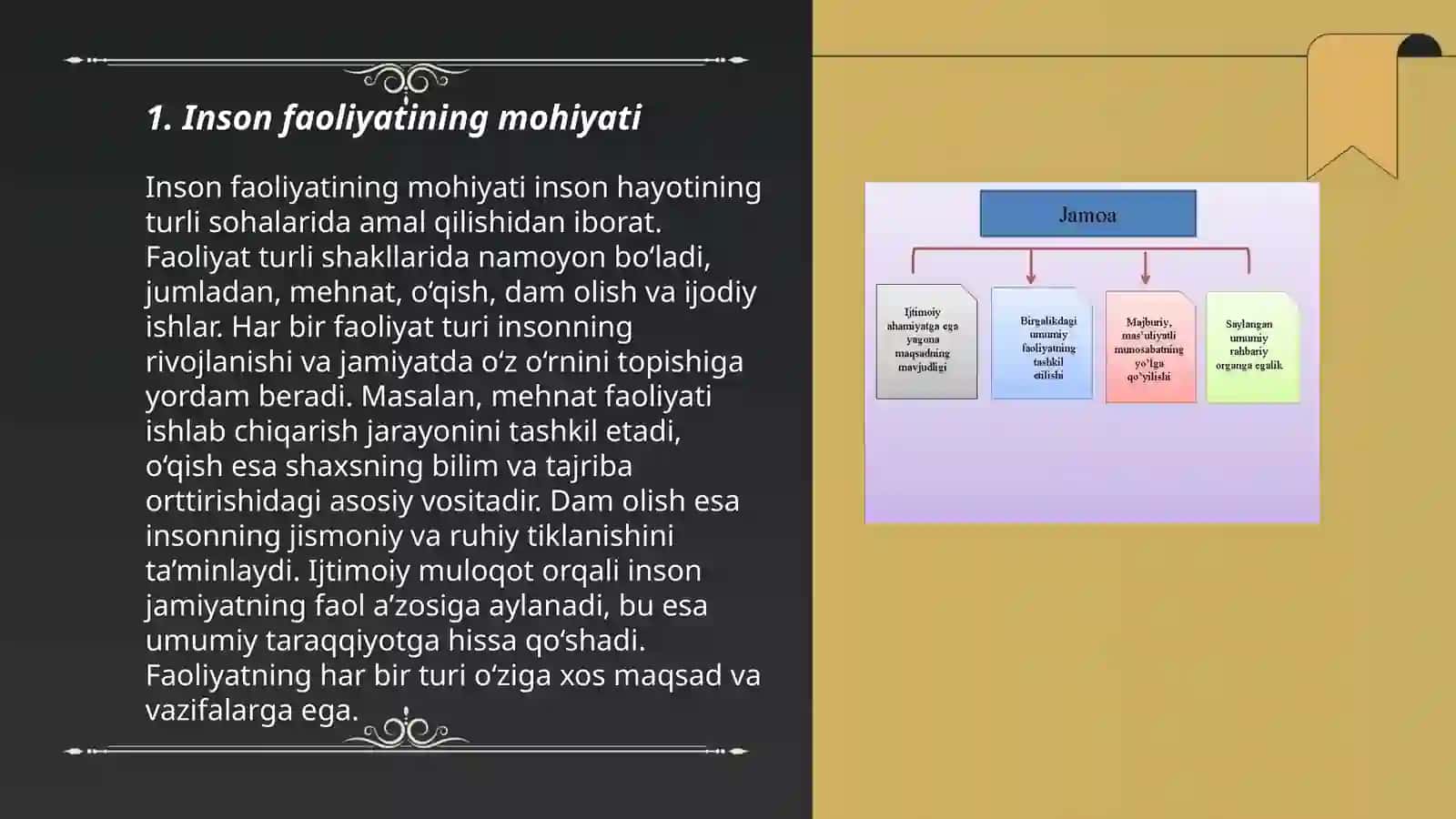 Harakat inson faoliyatning birligi sifatida 3