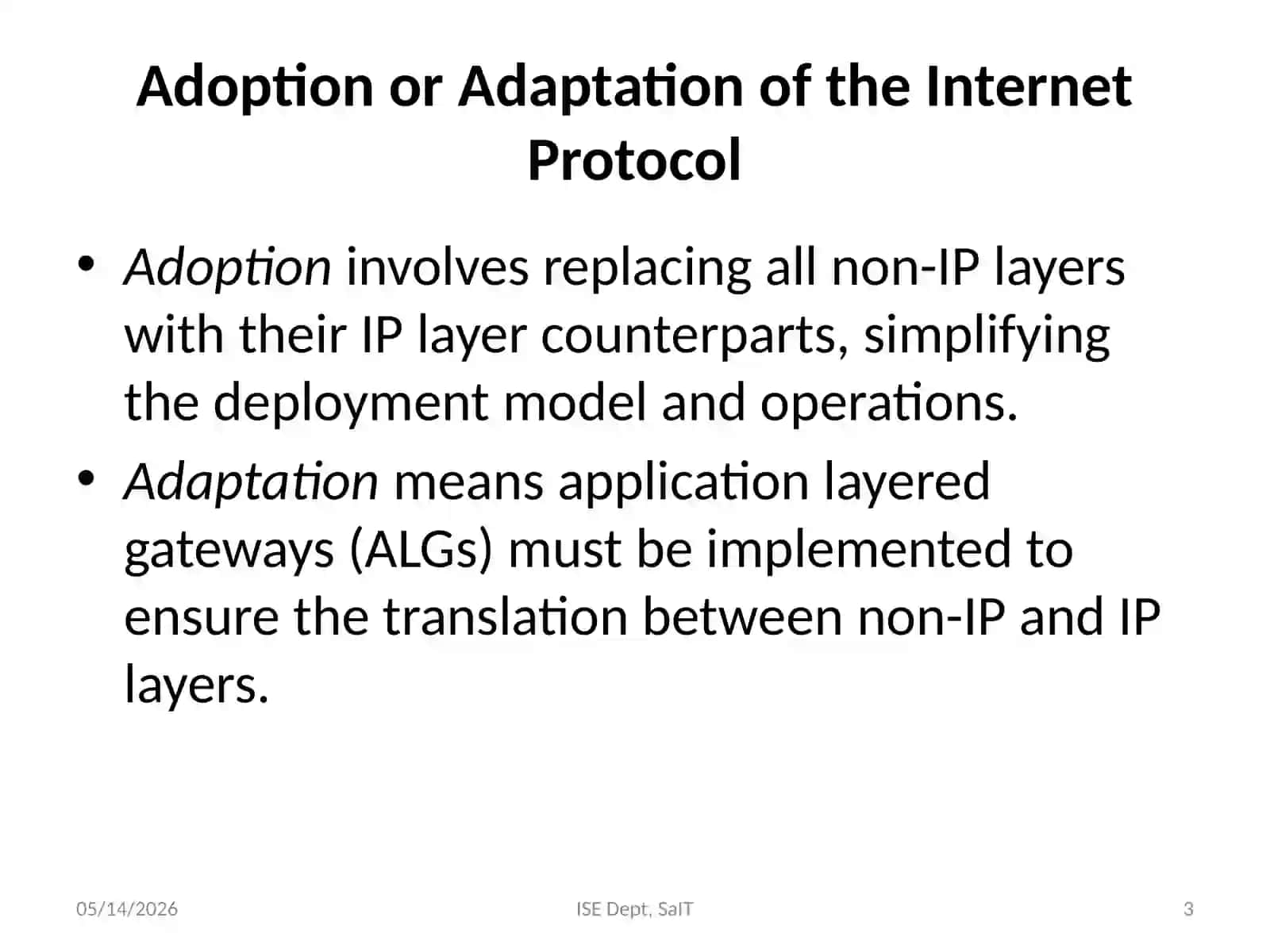 IoT Module 3IP as the IoT Network Layer 3