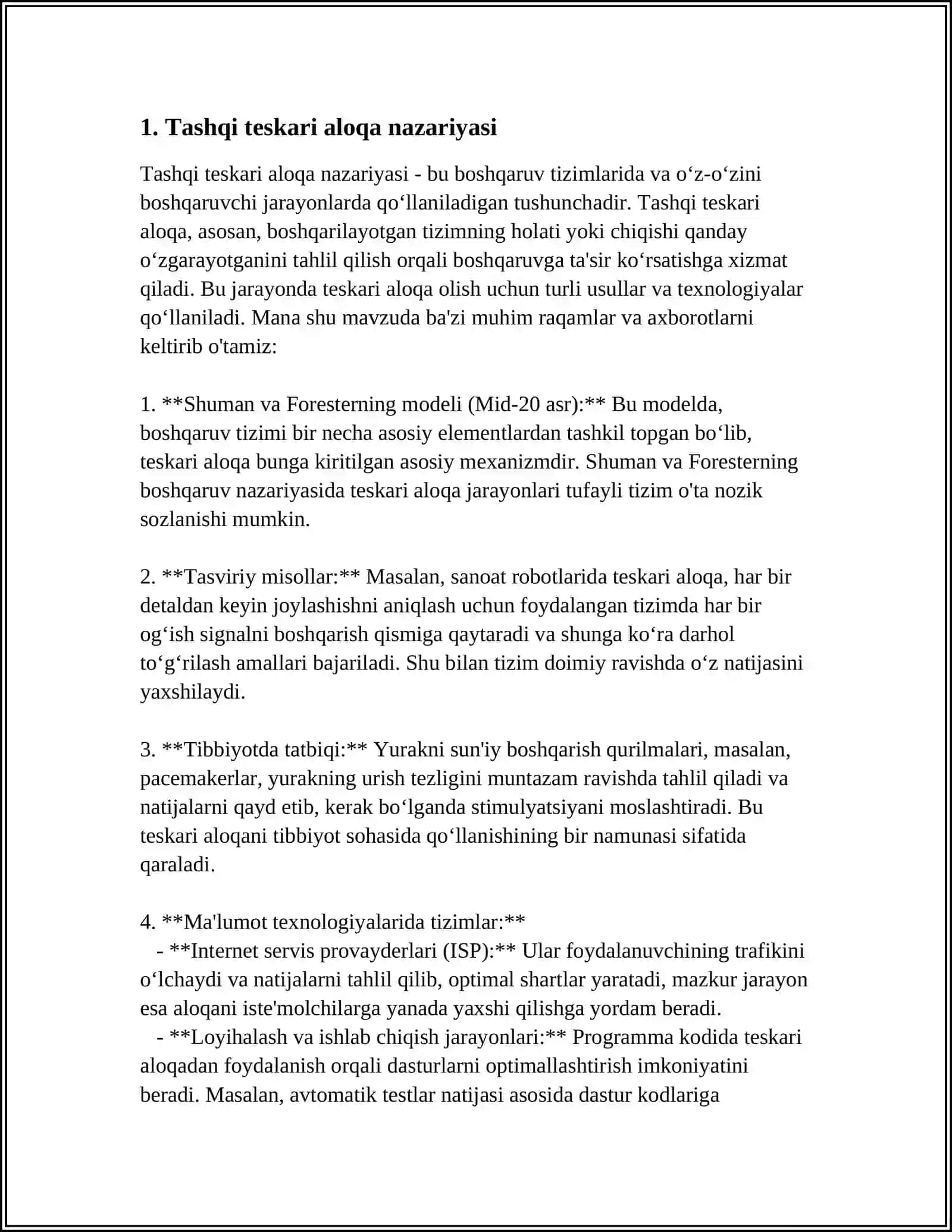 TASHQI TESKARI ALOQA BILAN MAGNIT KUCHAYTIRGICHLAR 3