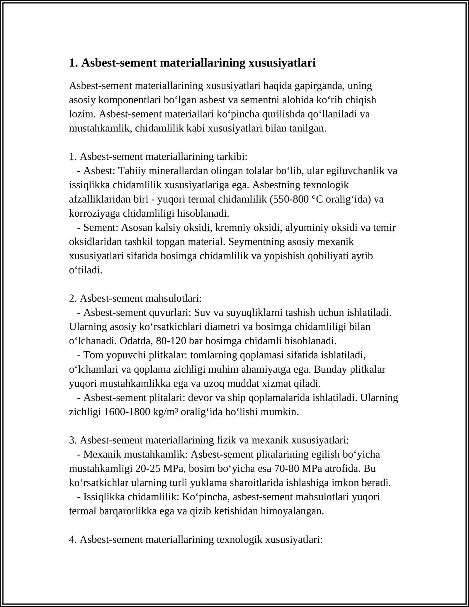 Asbest-Sement Issiqlik Izolyatsiya Mahsulotlari 3