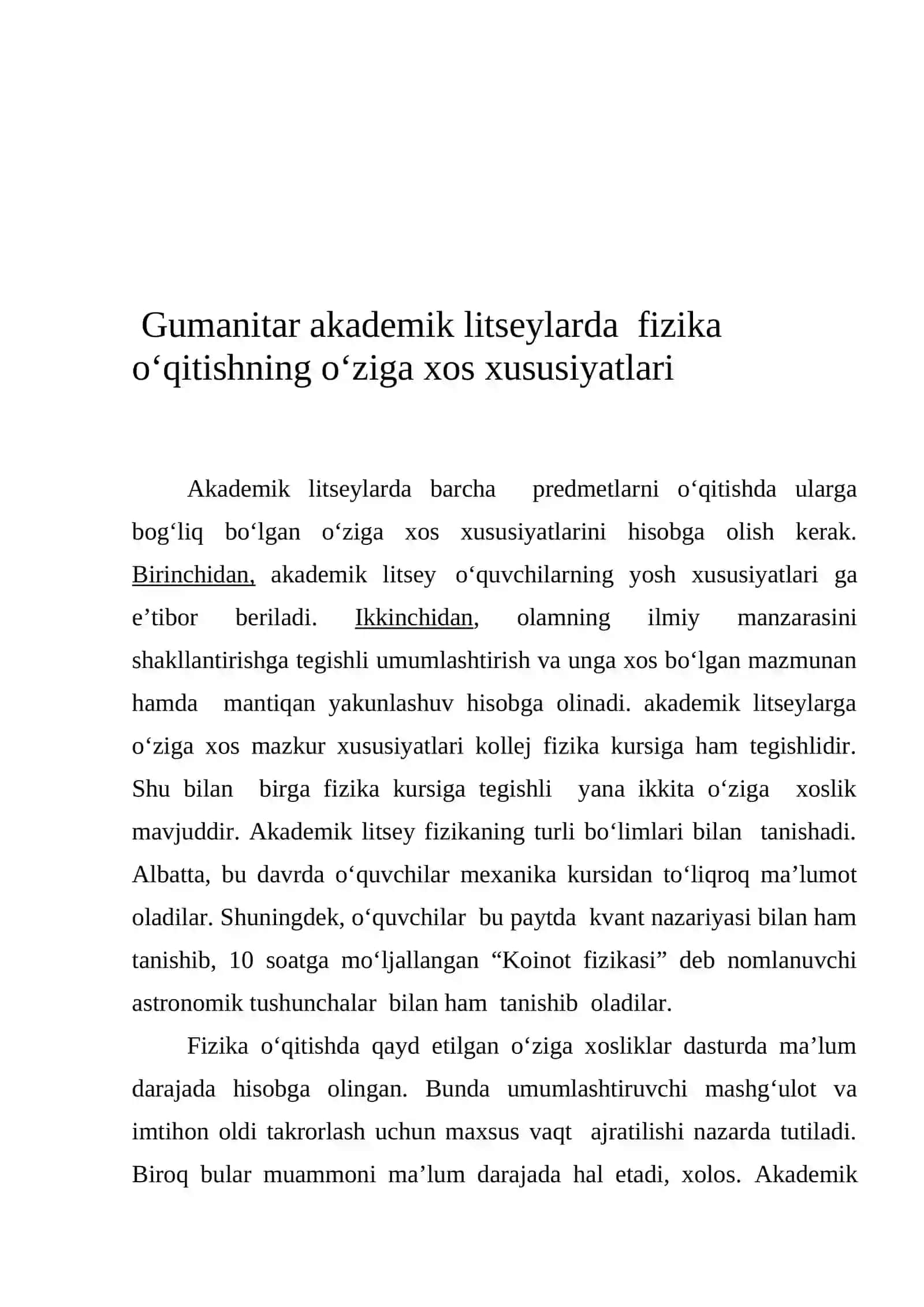Gumanitar akademik litseylarda fizika o‘qitishning o‘ziga xos xususiyatlari 3