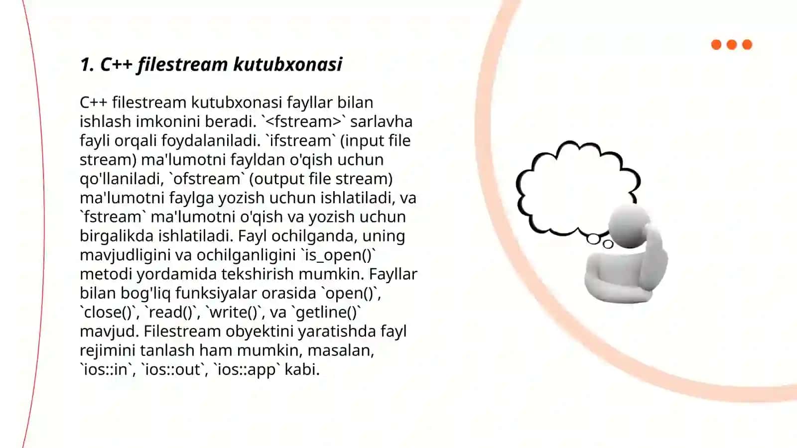 C++ da fayl toifasidagi stukturaviy ma'lumotlarni soha bo'yicha ishlatugan holda dastur tuzish 3
