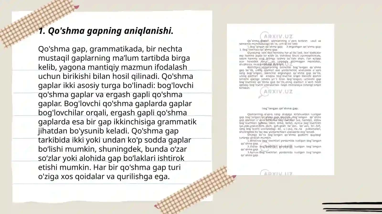 Qo'shma gap va uning o'zbek tilshunosligidagi tadqiqi 3