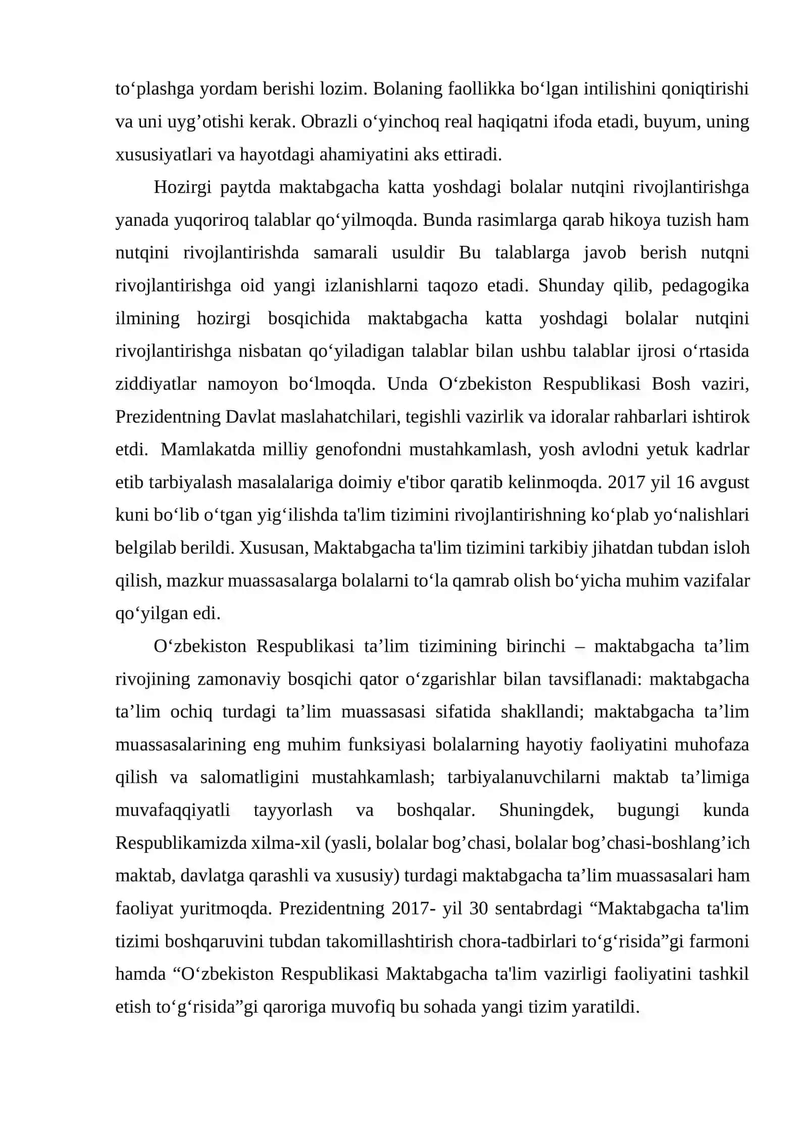 Bola tarbiyasida o'yinchoqlarning axamiyati 3