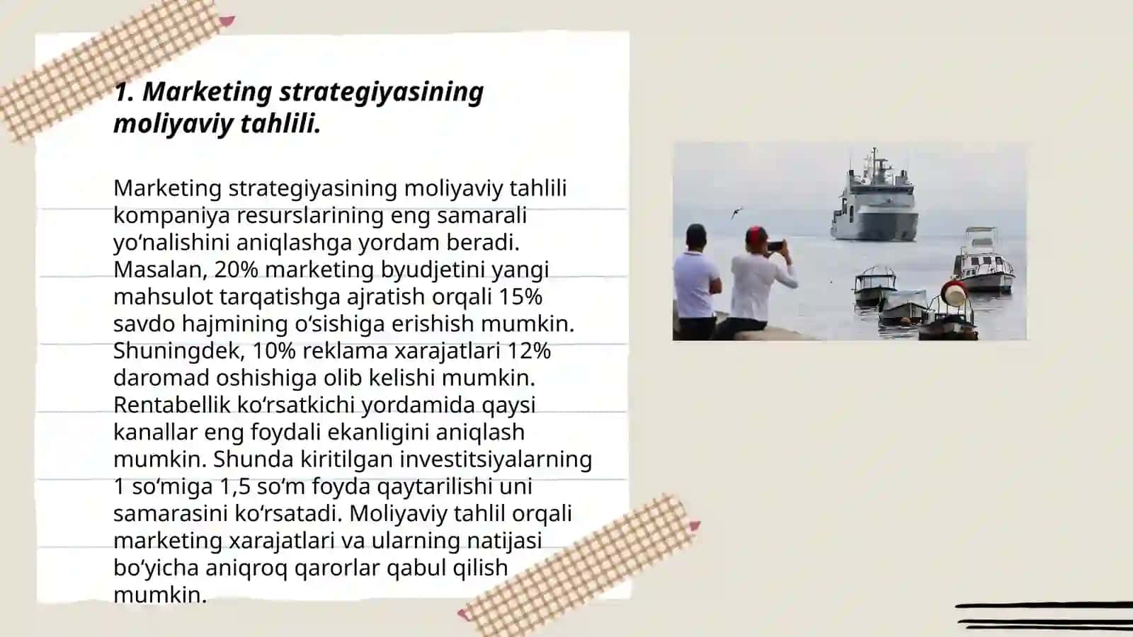 Xoʻjalik yurituvchi subʼektlarning marketing strategiyasining moliyaviy jihatlari 3