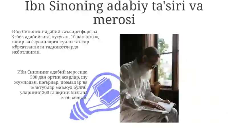 Ibn sinoning adabiy faoliyatiga oid asarlar annotatsiysini tuzish 3
