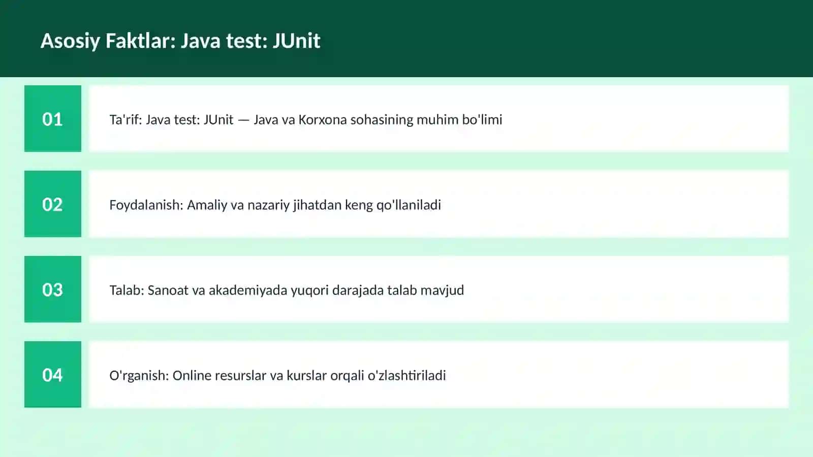 Java test: JUnit 3