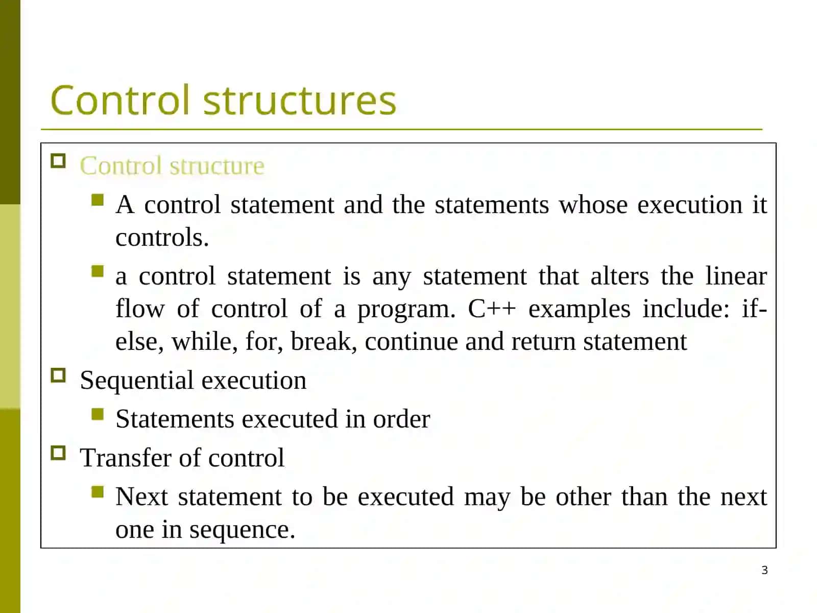 Control Structures 3