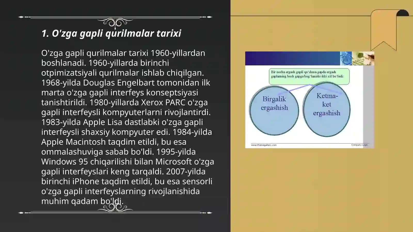 O'zga gapli qurilmalar tarixi 3