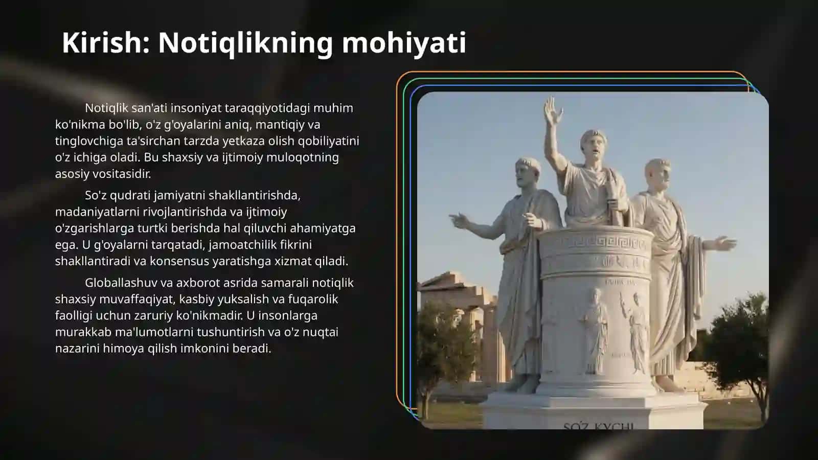 Yunonistonda notiqlik sanʼatining tarixi haqida 3