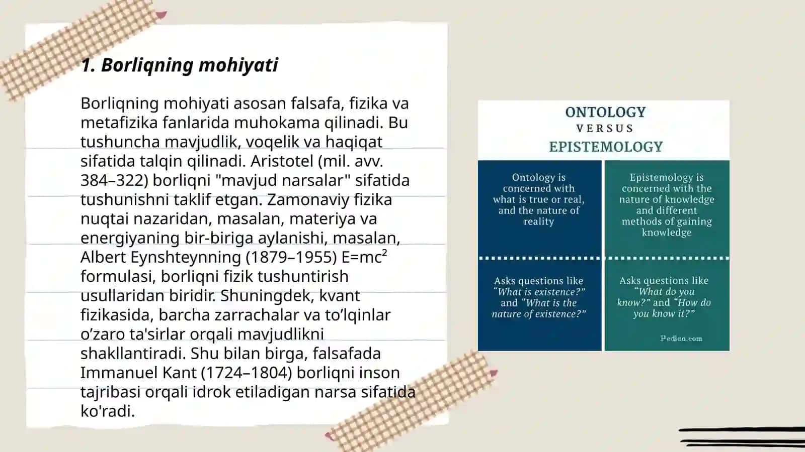 Borliq(ontologiya) va rivojlanish falsafasi 3