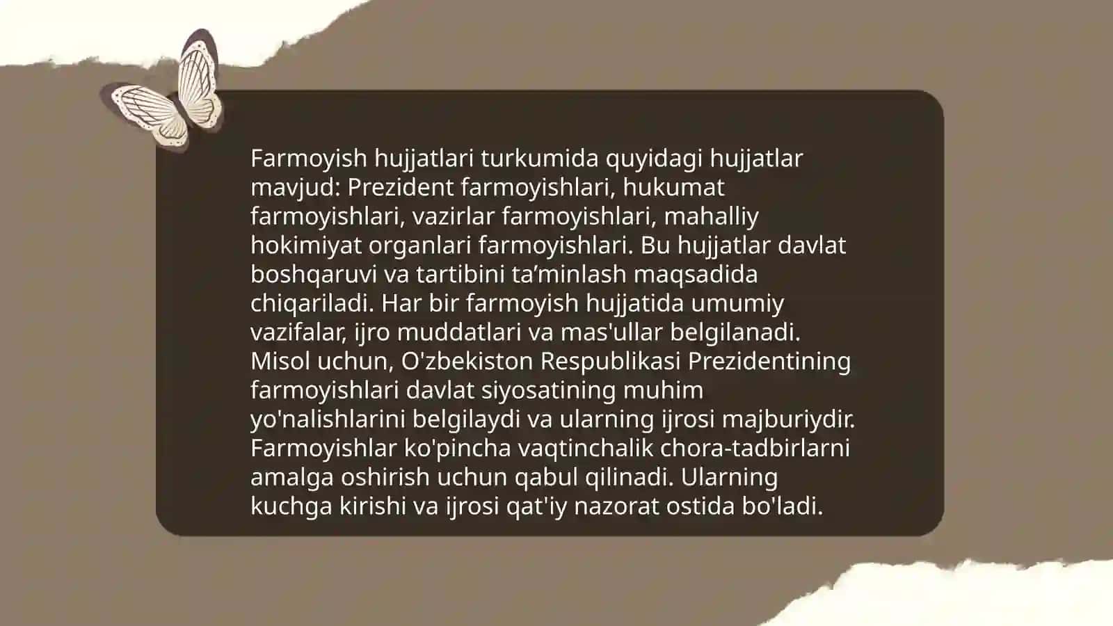 Farmoyish hujjatlari 3