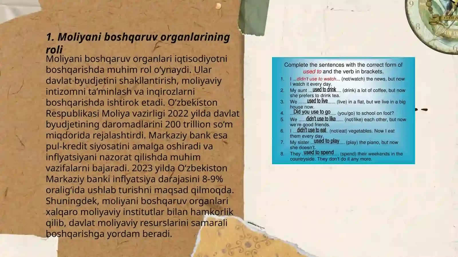 Moliyani boshqaruv organlari, ularning asosiy vazifalari, funktsiyalari, huquq va vakolatlari 3