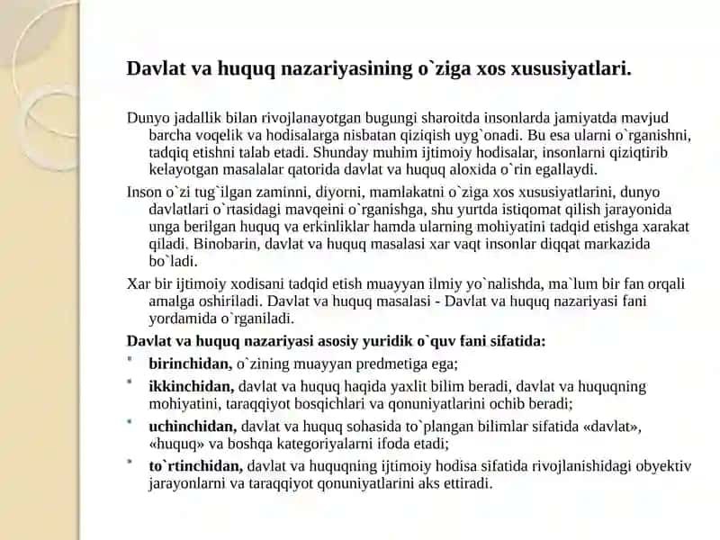 Davlat va huquq nazariyasi 3