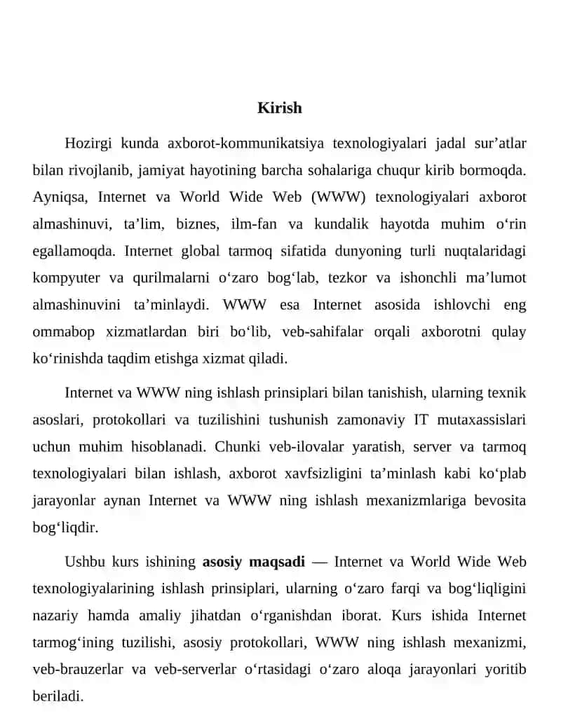 Internet va WWW ishlash prinsiplari 3