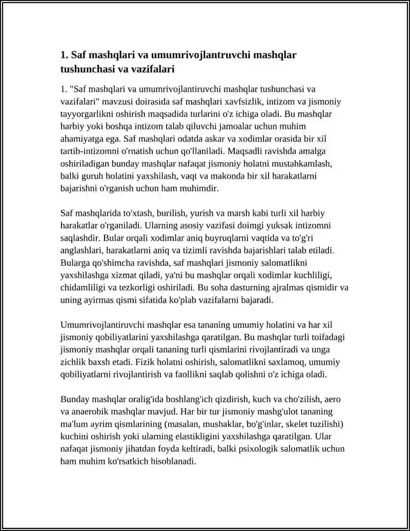 SAF MASHQLARI VA UMUMRIVOJLANTRUVCHI MASHQLARNI OTKAZISH METODIKASI 3