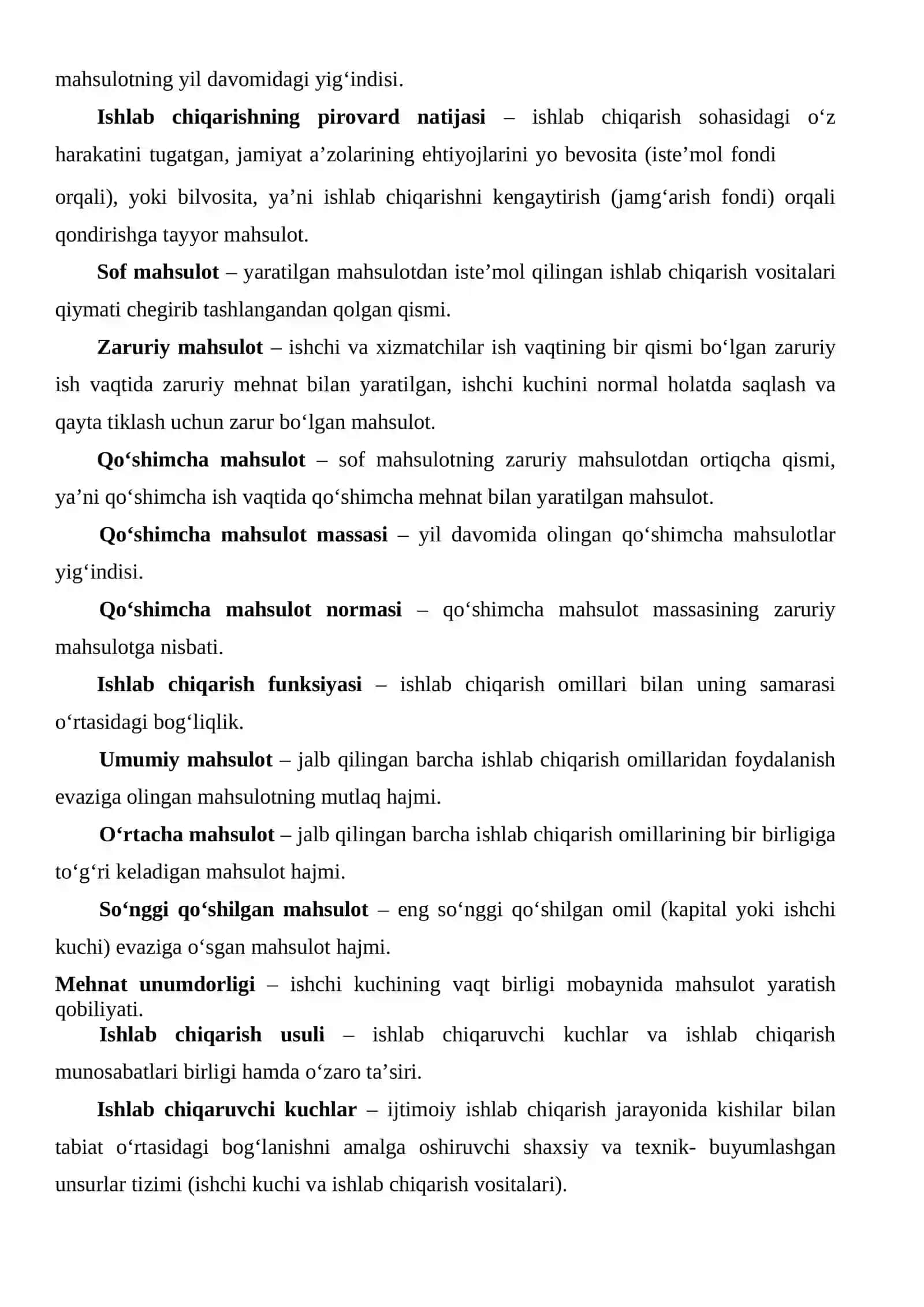Iqtisodiyot savol-javoblar 3