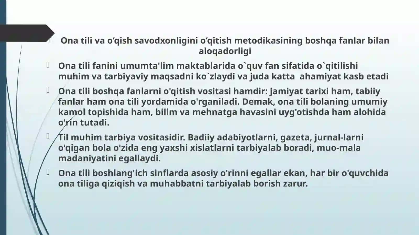 Ona tili va o‘qish savodxonligini o‘qitish metodikasi 3