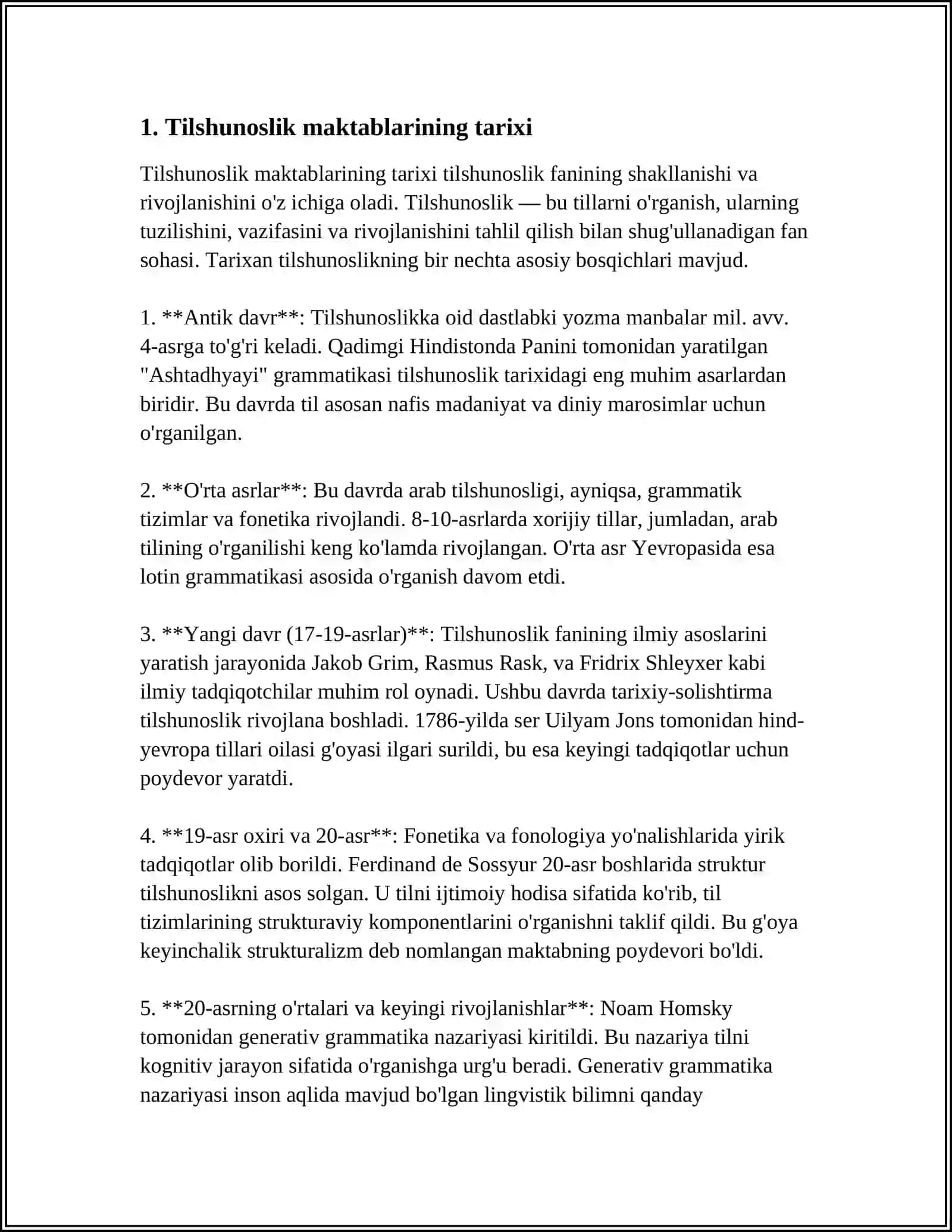 Tilshunoslik maktablari va ularning amaliy asosi 3