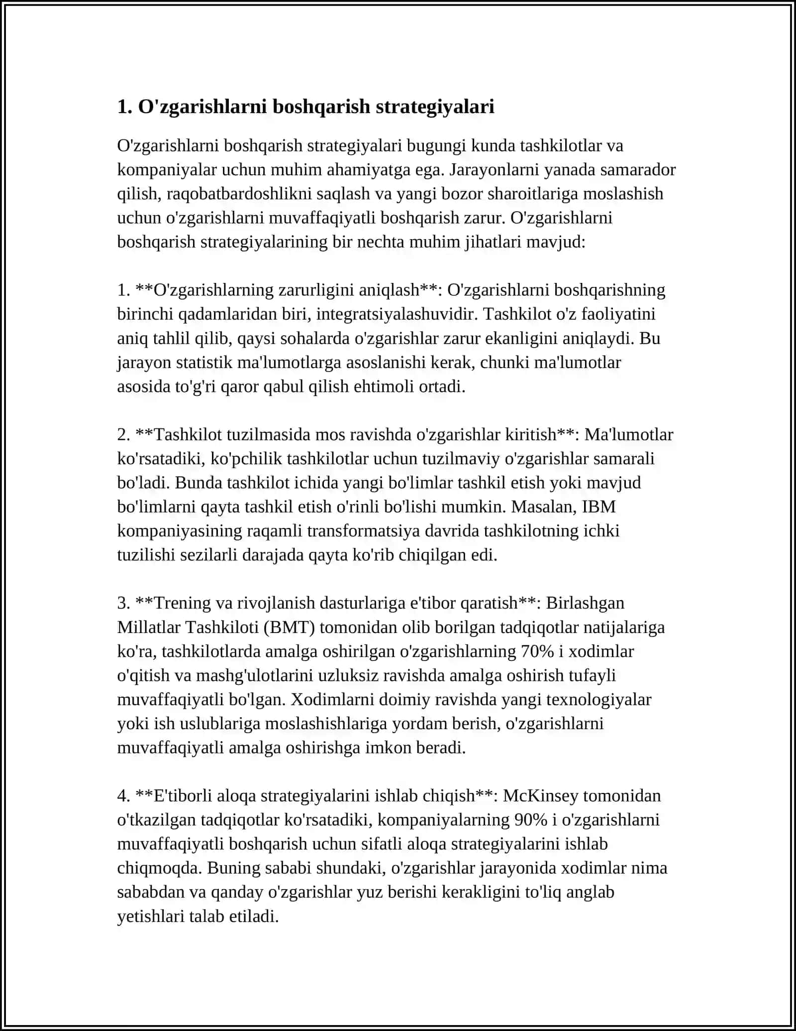 TASHKILOTDAGI O'ZGARTIRISHLARNI BOSHQARISH 3