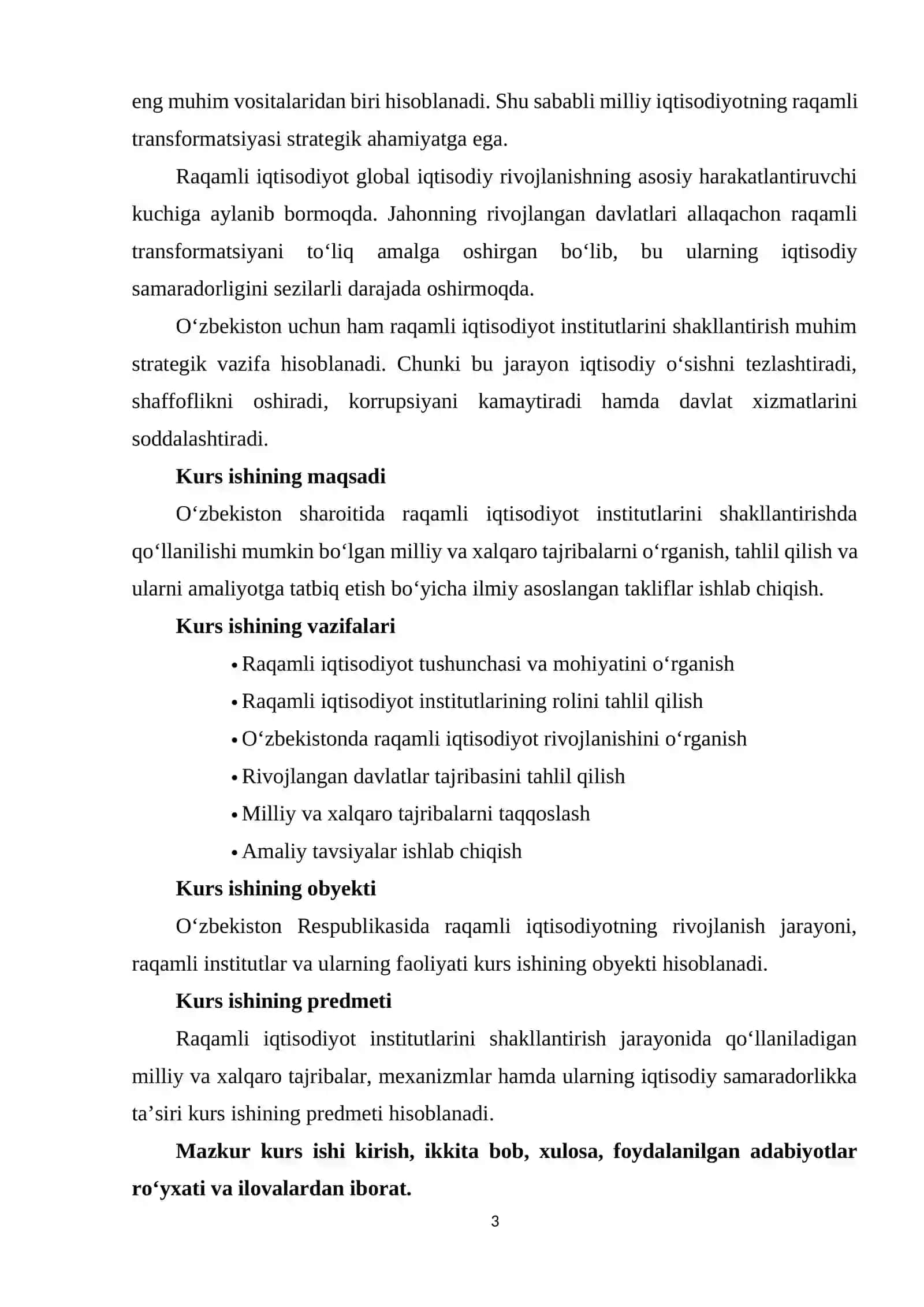 O’zbekiston sharoitida raqamli iqtisodiyot institutlarini shakllantirishda qanday milliy va xalqaro tajribalar qo’llanilishi mumkin 3