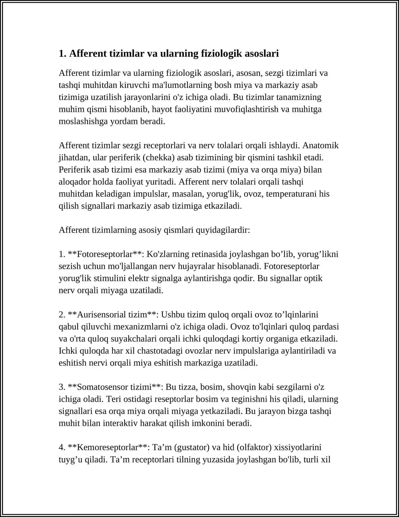 AFFERENT TIZIMLAR ROLI (A. BARNSHTEYN INSONNING PSIXIK JARAYONLARI VA MIYA) 3