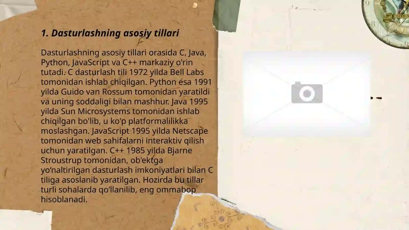 Dasturlashning asosiy tillari 3