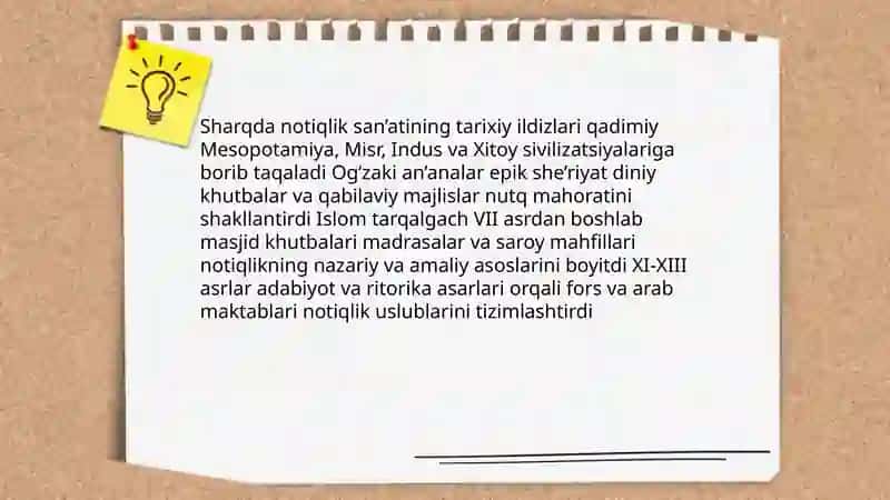 Sharqda notiqlik san’atining rivojlanishi 3