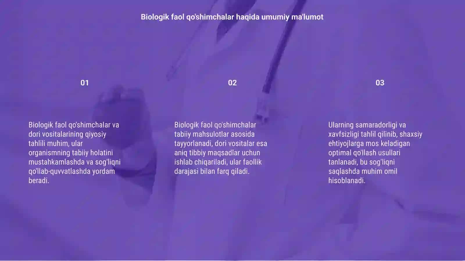 Biologik faol qo'shimchalar va dori vositalarining qiyosiy tahlili 3