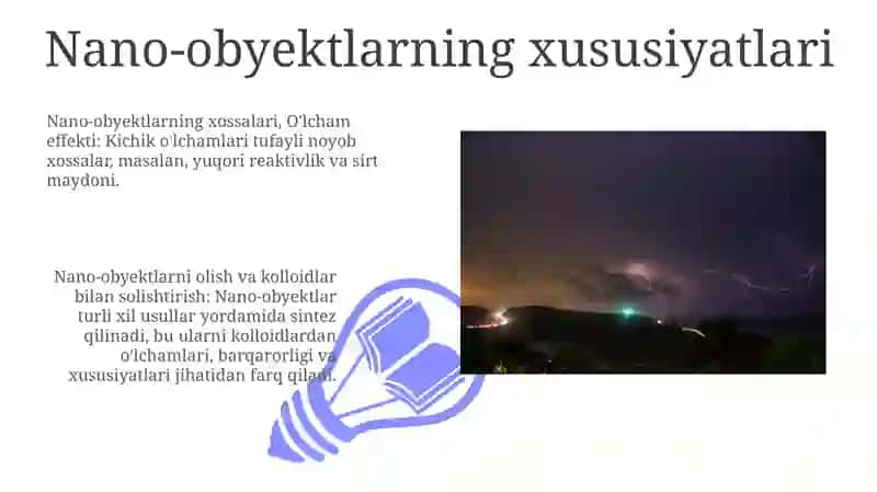 Nano-obyektlar va O'lcham Effekti 3