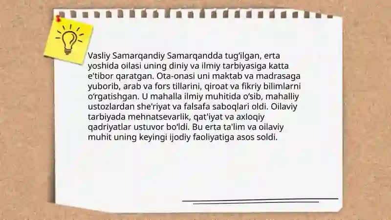 Vasliy Samarqandiy hayoti va ijodi 3
