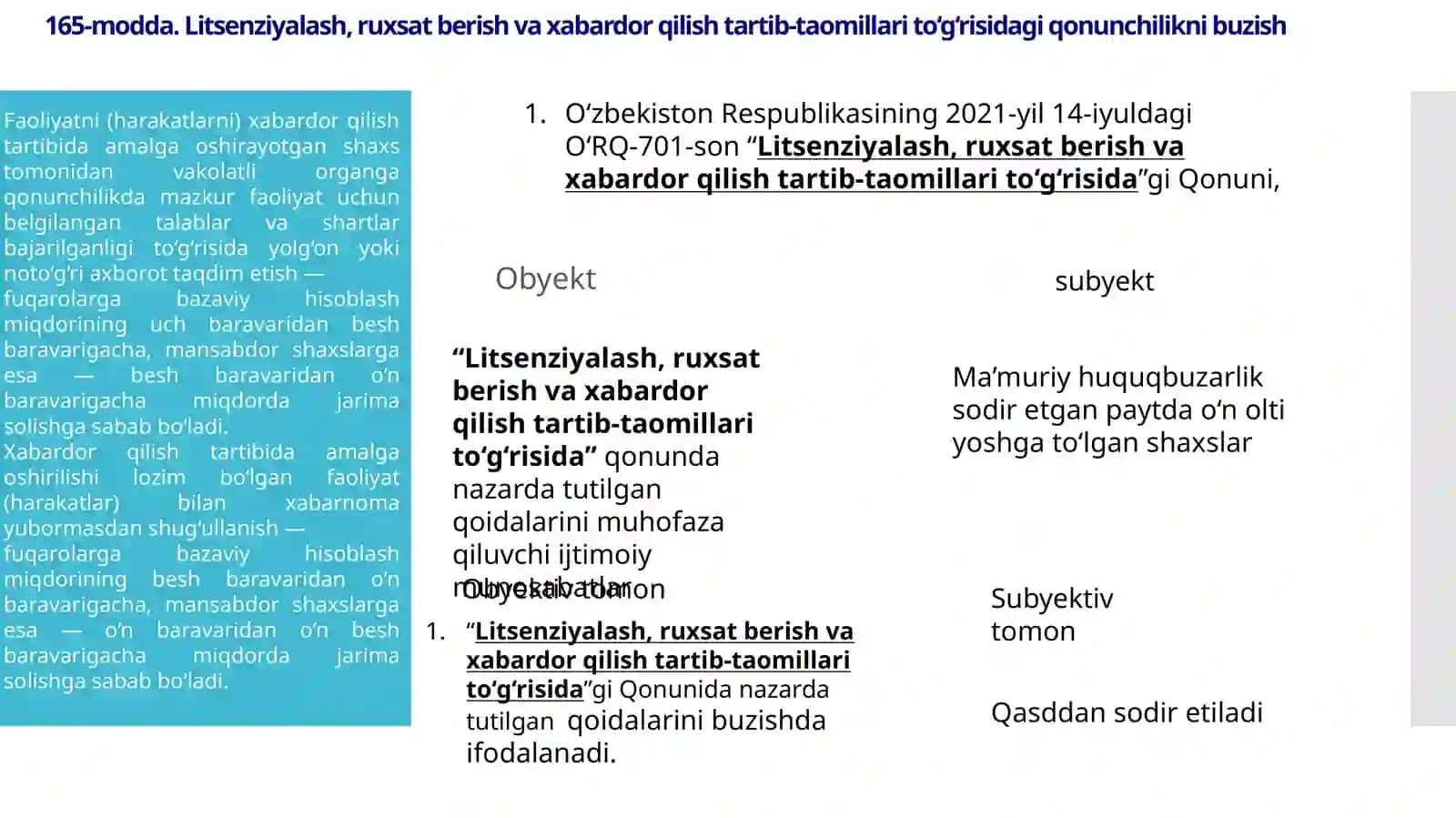 SAVDO, TADBIRKORLIK VA MOLIYA SOHALARIDAGI HUQUQBUZARLIKLAR UCHUN MAʼMURIY JAVOBGARLIK 3
