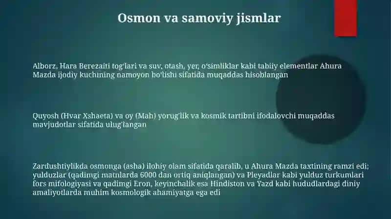 Zardushtiylikda Tabiatning Ulug'lanishi 3