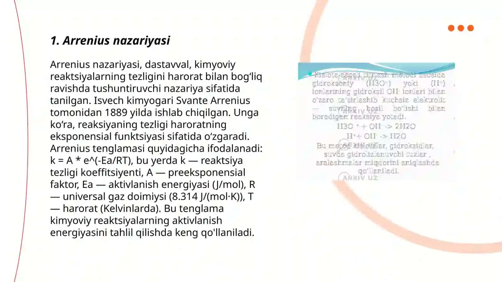 Kislota va asos haqidagi nazaryalar 3