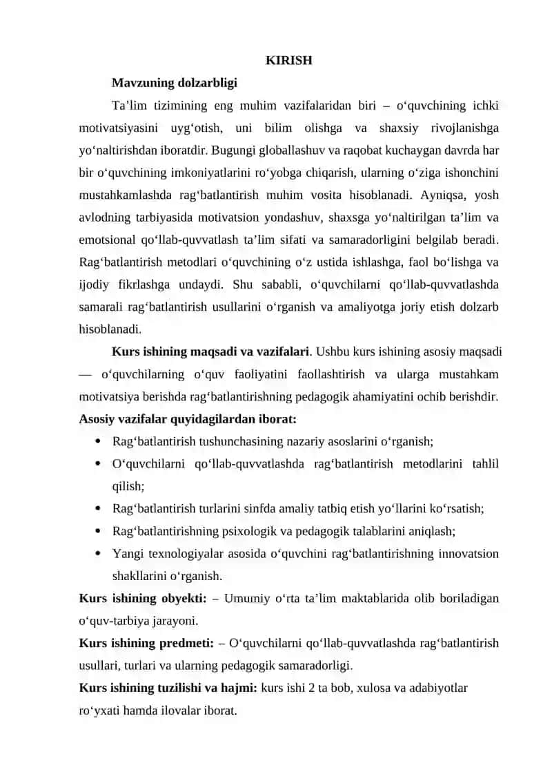 O‘QUVCHILARNI QO‘LLAB QUVVATLASHDA RAG‘BATLANTIRISH USULLARI 3