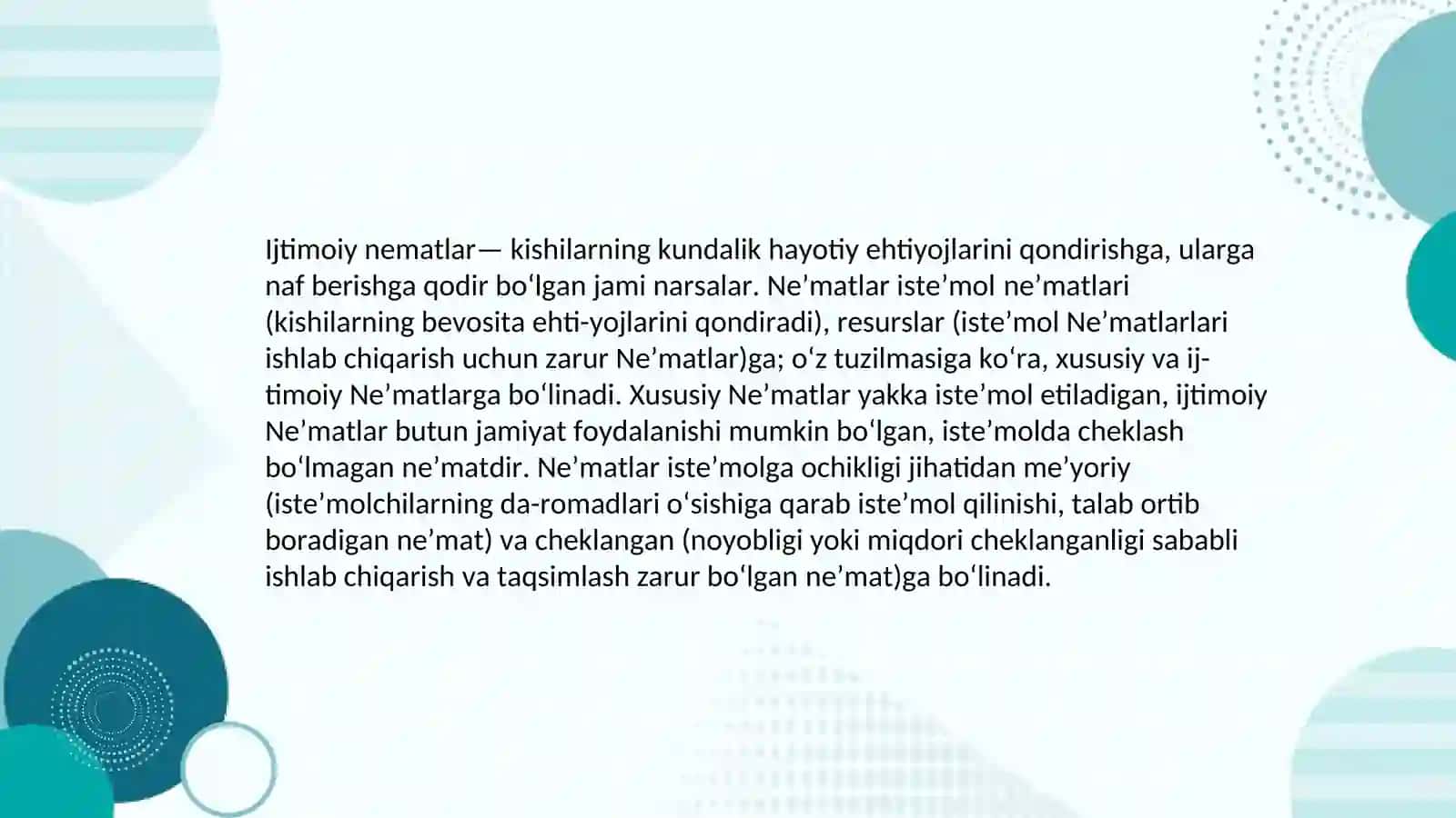 Ijtimoiy ne’matlar samarali va rakobatli ta'minot 3