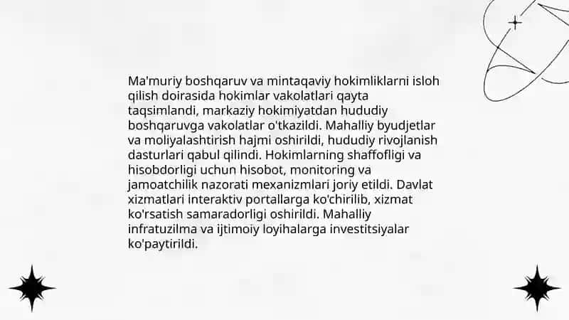 Ma'muriy boshqaruv va mintaqaviy hokimliklarni isloh qilish islohotlari 3