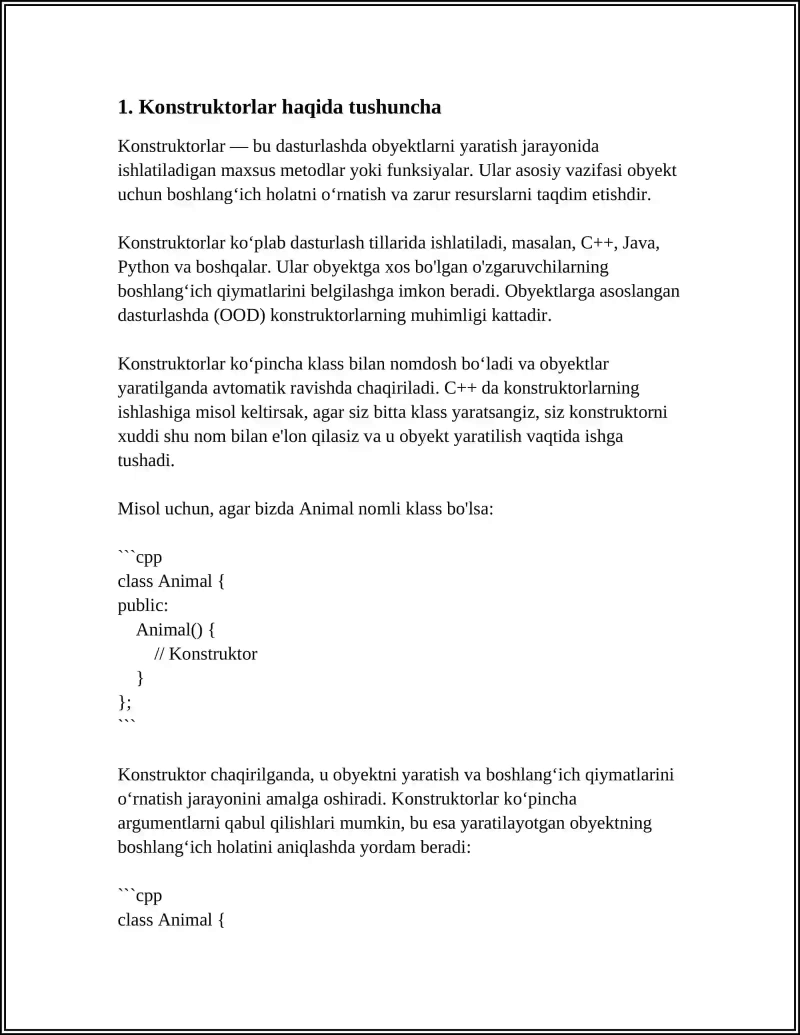 KONSTRUKTORLAR VA ULARNI TASHKIL ETISH USULLARI 3