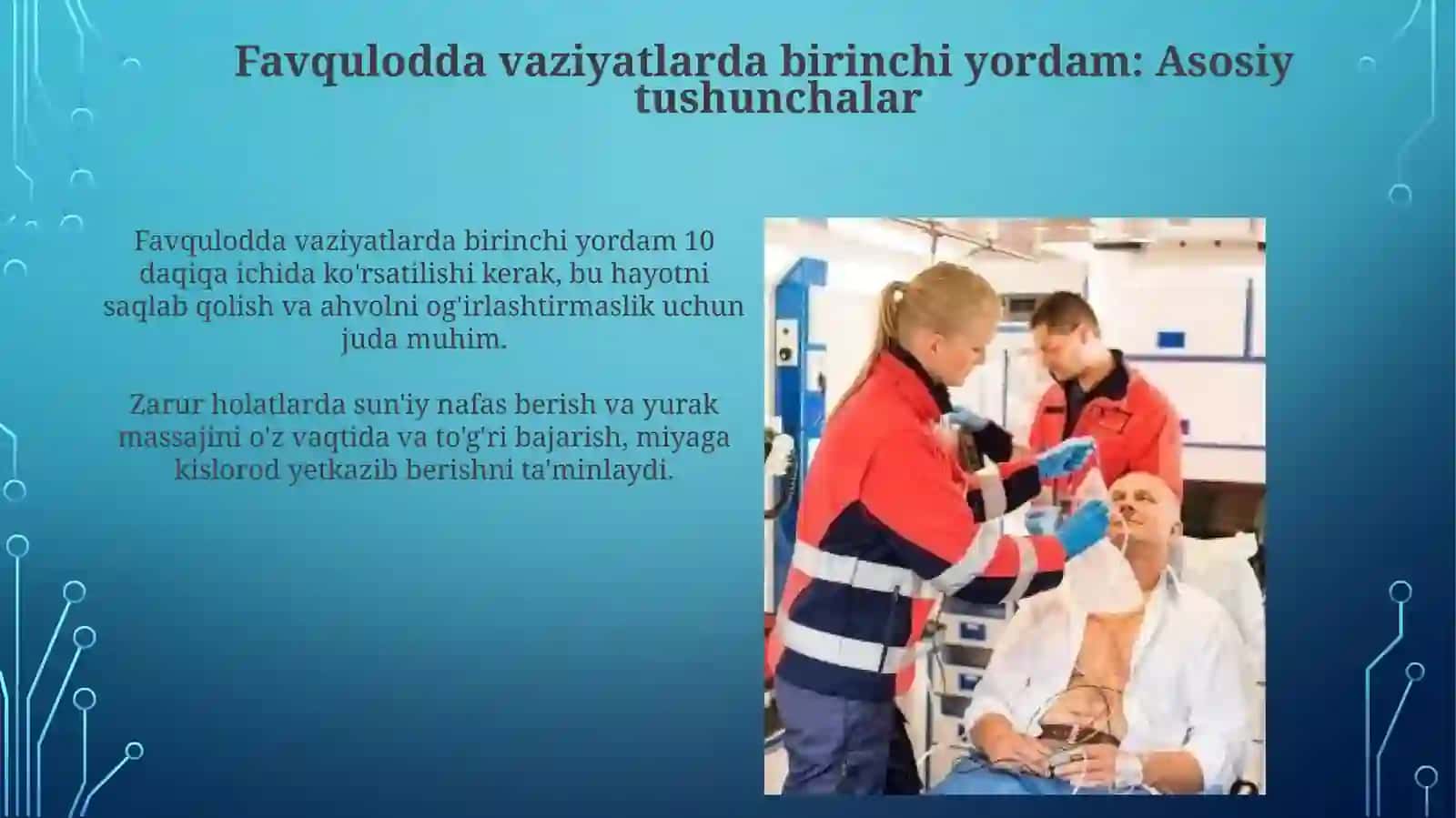 Favqulotda vaziyatlarda shifokorgacha bolgan tez tibbiy yordam kõrsatish 3