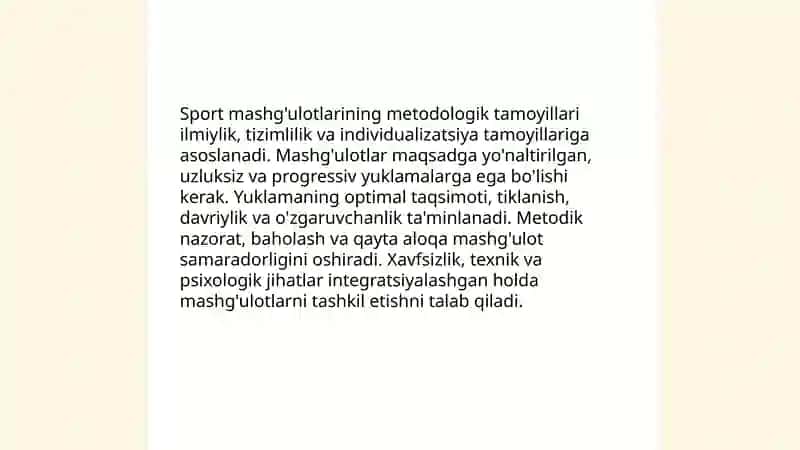 Sport mashg'ulotlarining metodologik asoslari 3
