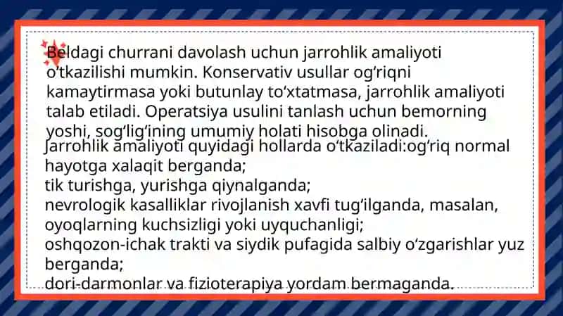 Bel sohasidagi operatsiyalar 3