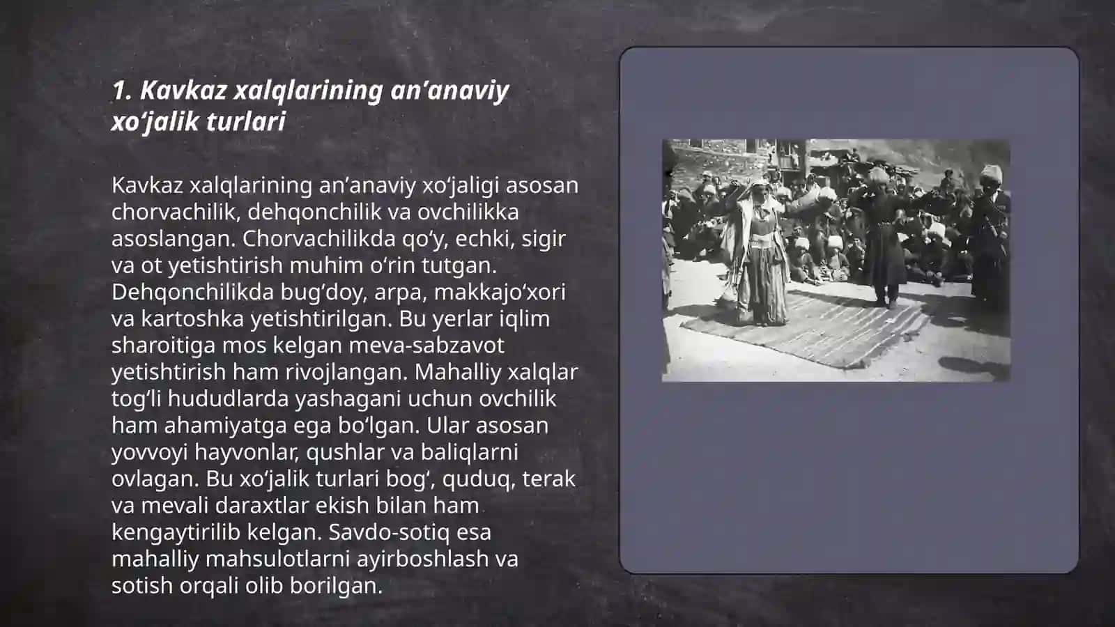 Kavkaz xalqlari xoʻjaligi va madaniyati 3